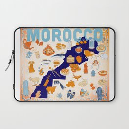Morocco Culture Map Laptop Sleeve