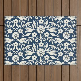 Otomi inspired floral pattern Outdoor Rug
