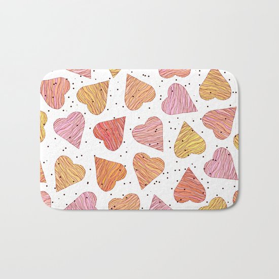 Love, hearts, cookies! Bath Mat