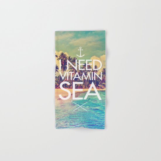 I Need Vitamin Sea Hand & Bath Towel
