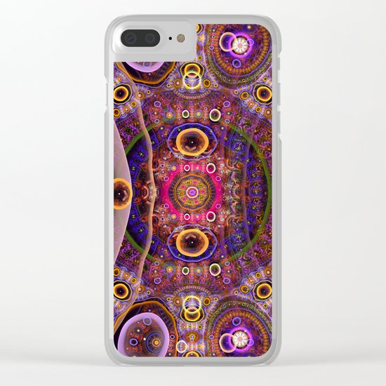 Groovy tribal colourful patterns Clear iPhone Case
