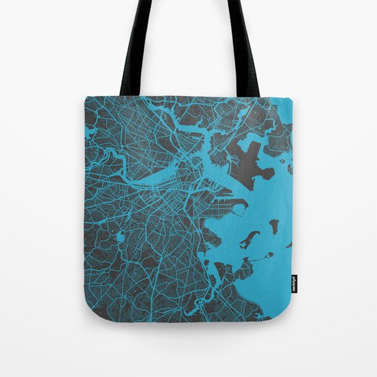 Boston map Tote Bag