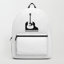 Piano and Guitar Backpack | Graphicdesign, Close, Black, Top, Music, Guitar, White, Backdrop, Acoustic, Piano 