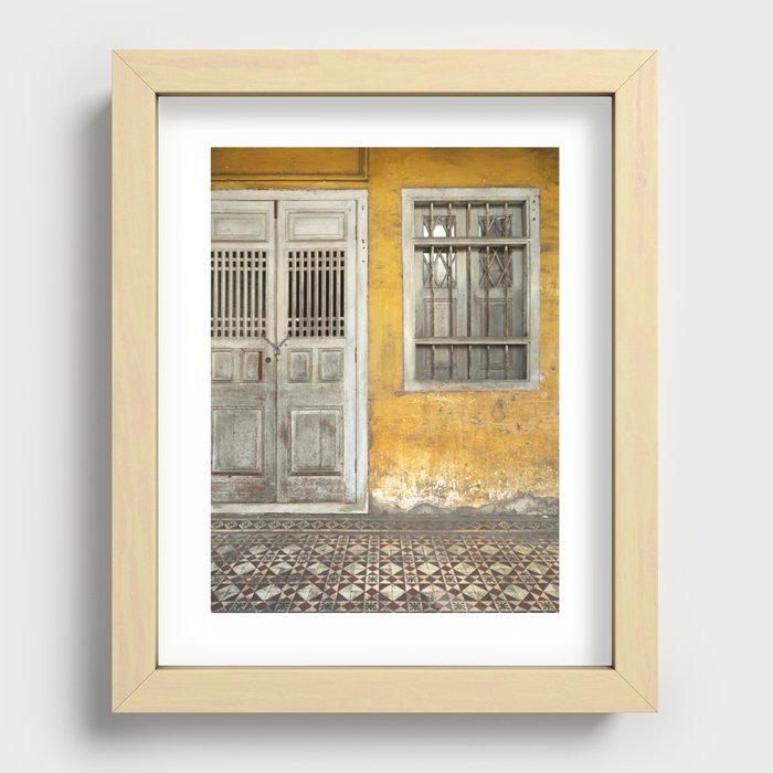 Old Doors in Georgetown, Penang Recessed Framed Print