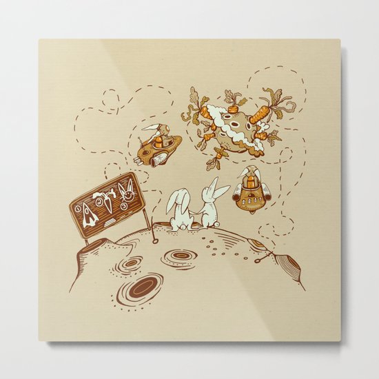 Three Step Plan Metal Print