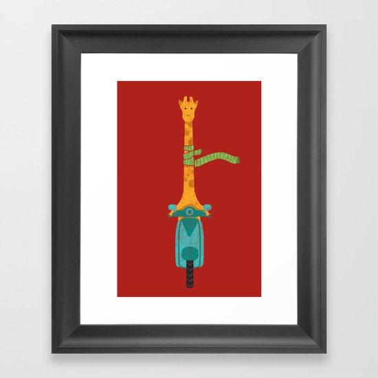 Scooter - ing around Framed Art Print