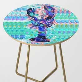 Colorful Whimsical Beach Art - Wild Lobster Side Table