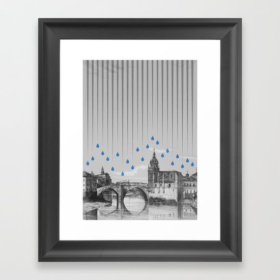 La lluvia en Bilbao es una pura maravilla Framed Art Print