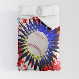 Baseball Comic Boom Comforter