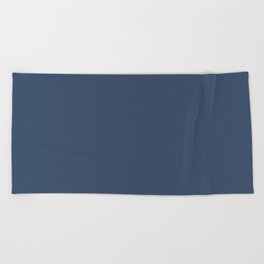 Ensign Blue navy solid color. Classic plain pattern  Beach Towel
