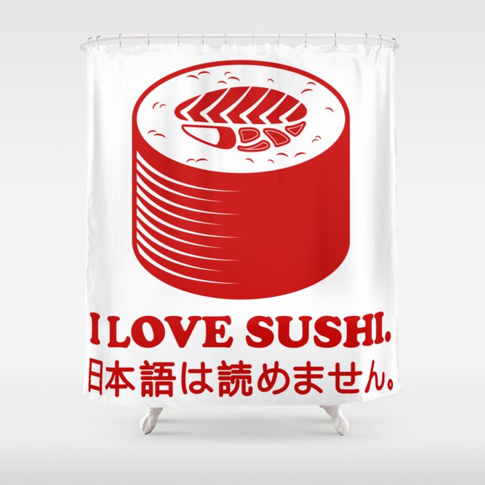 I Love Sushi Shower Curtain