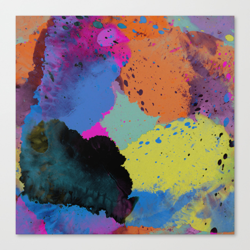 Ink Feelings Ii Abstract Watercolour Painting Canvas Print By