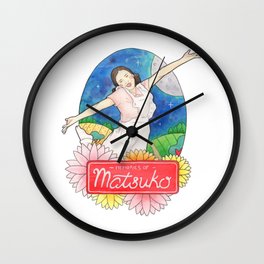 Memories of Matsuko Japanese Movie / Film Watercolor Illustration Wall Clock