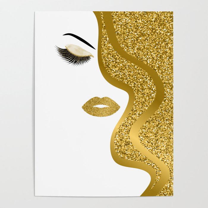 Gold gitte woman Poster