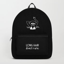 Long Hair Don't Care (inverse) Backpack