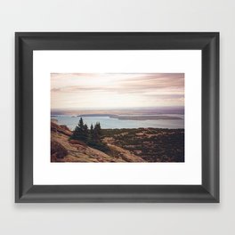 Wild and Free x Sunset over Acadia Framed Art Print
