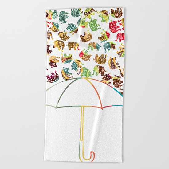 Rain in Africa Beach Towel