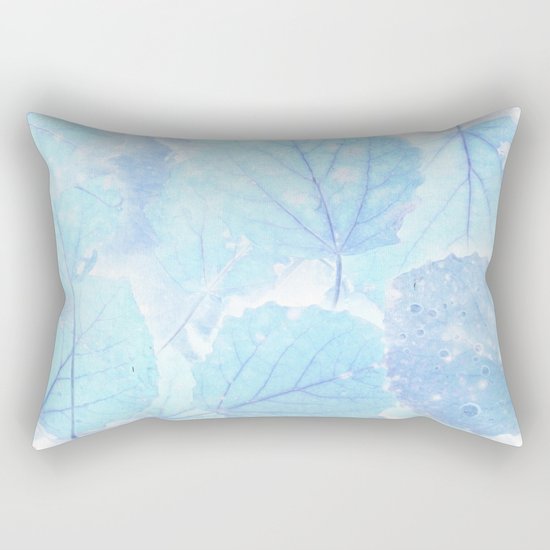 Blue autumn leaves Rectangular Pillow