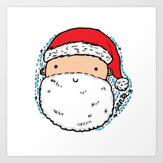 Cute Santa Art Print