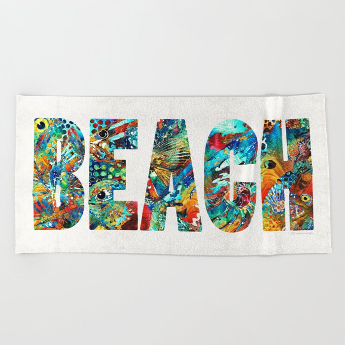 Beach Art - Beachy Keen - By Sharon Cummings Beach Towel