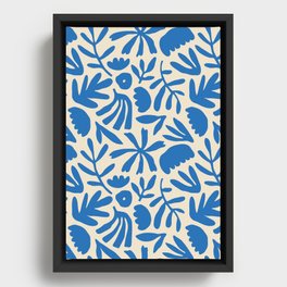 Organic nature flower shape art pattern Framed Canvas