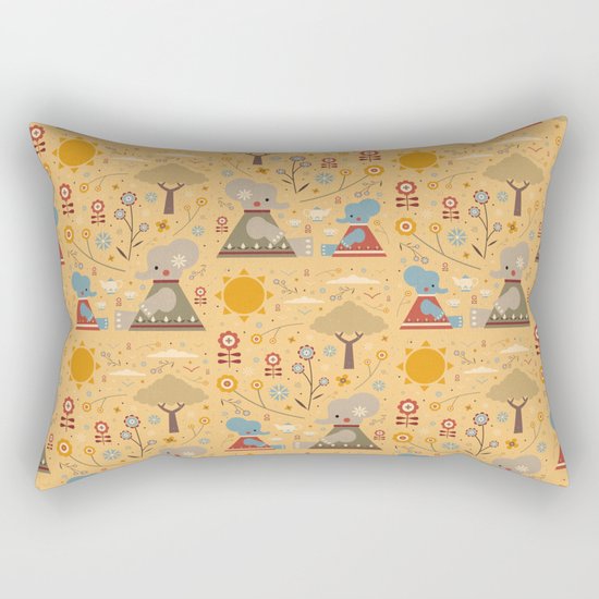 Elephant Tea Party Rectangular Pillow