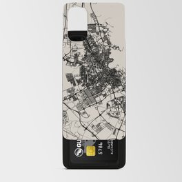 Doha, Qatar - City Map, Minimal Aesthetic Android Card Case