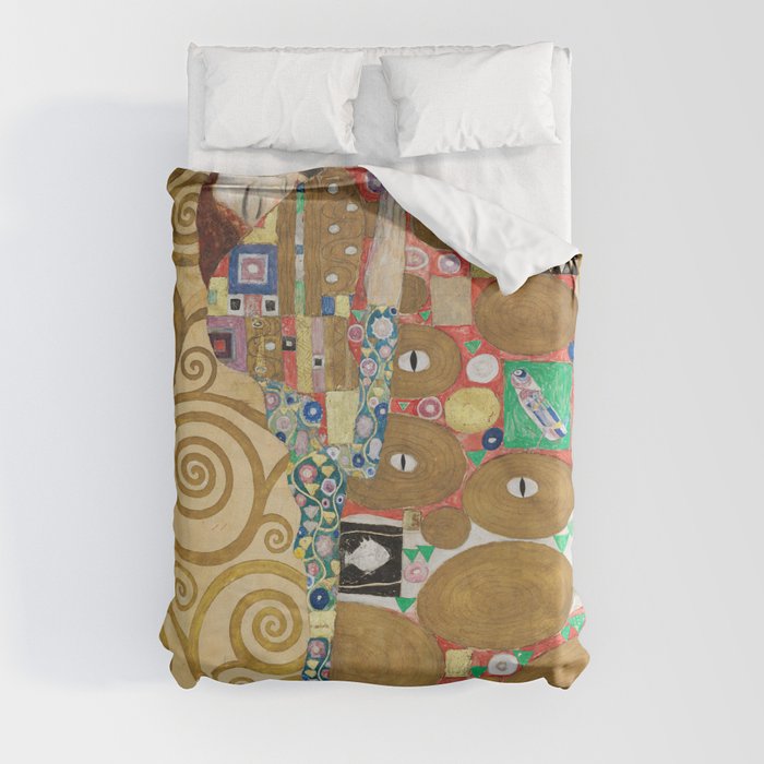 Gustav Klimt - Fulfillment, Stoclet Frieze Duvet Cover