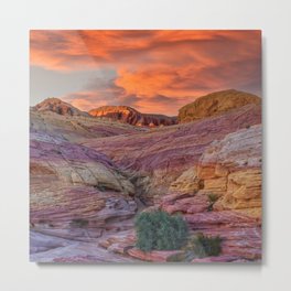 Sunset 0094 - Valley of Fire State Park, Nevada Metal Print