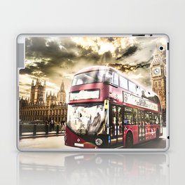 London bus and the houses of parliament  Laptop Skin