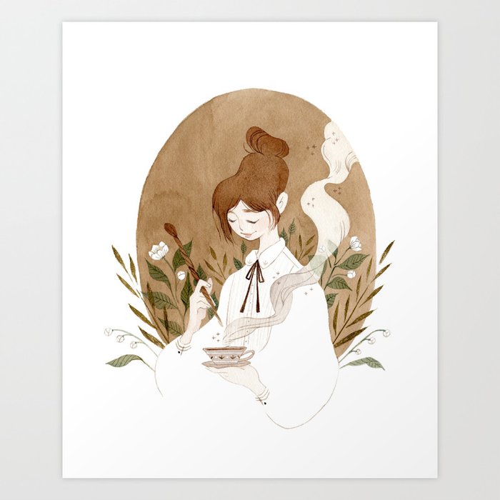 Tea Witch Art Print By Vanessagillings