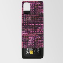 pink and black ink marks hand-drawn collection Android Card Case