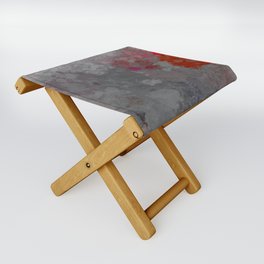 Rich orange red and grey Folding Stool
