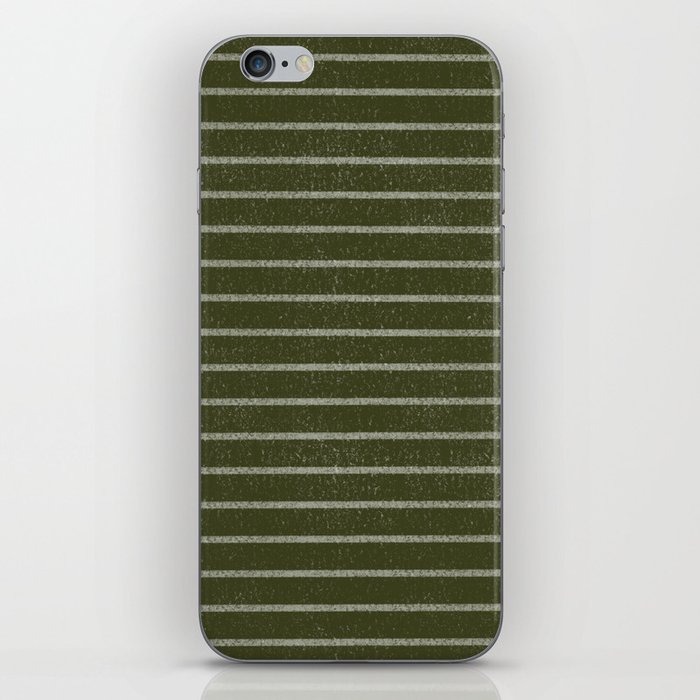 Classic Stripe (Olive Green) iPhone Skin