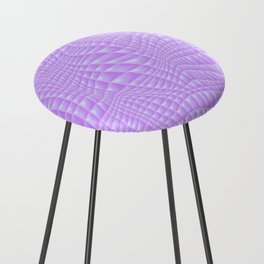 Wavy Quilted Abstract Forms - Purple Counter Stool