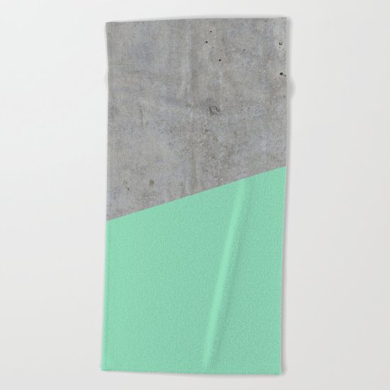 Concrete and sea Beach Towel