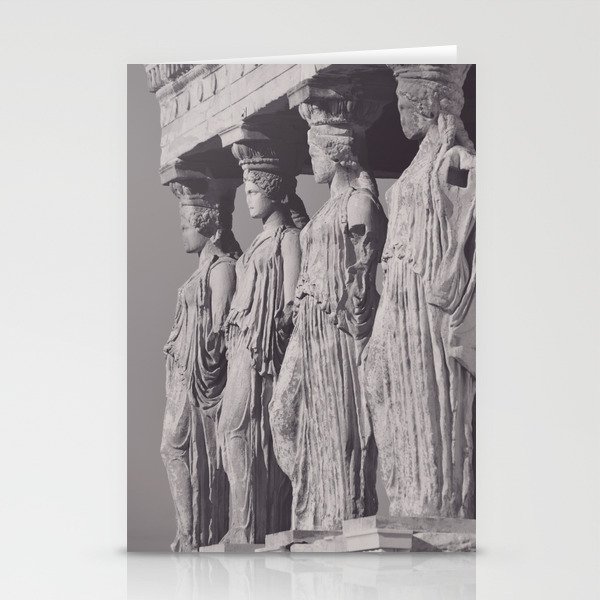 Caryatids of the Erechtheion, ancient greek, Athens agora, Erectheum, Greece photo,  Acropolis of Athens Stationery Cards