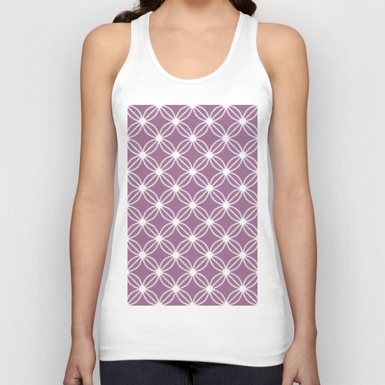 Abstract Circle Dots Purple Unisex Tank Top