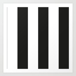 Black and white stripe pattern Art Print
