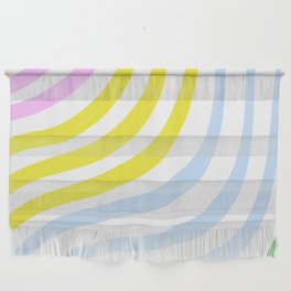 Spring Pastel Rainbow Stripes Wall Hanging