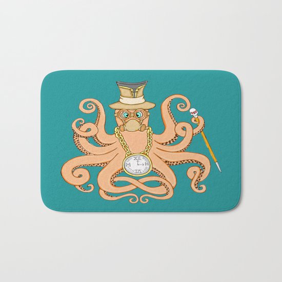 Steampunk Octopus Bath Mat