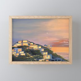 Santa Monica Coastline Framed Mini Art Print