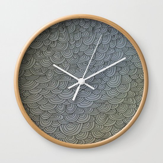 Sea of Lines Wall Clock