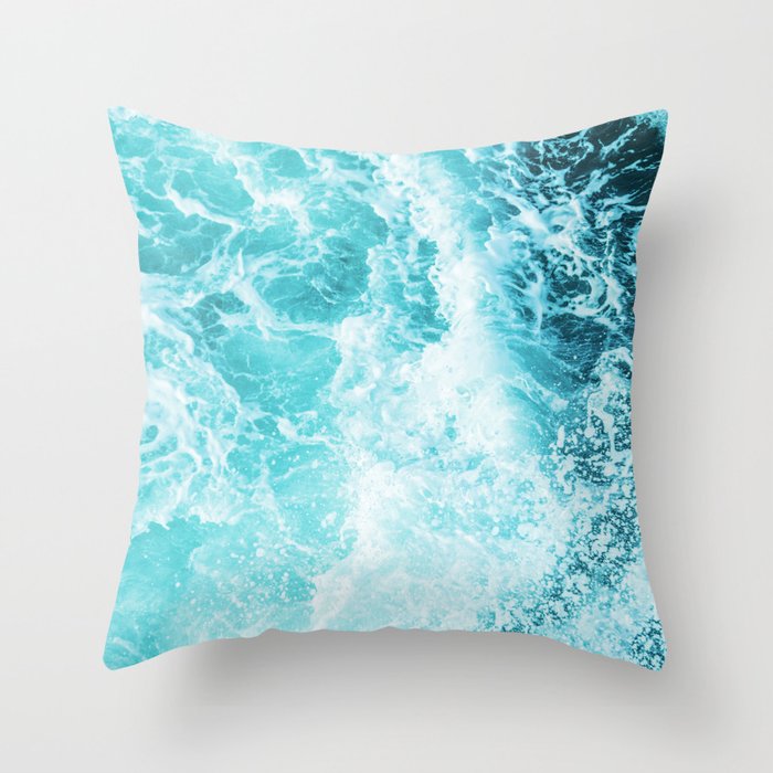 Perfect Sea Waves Throw Pillow