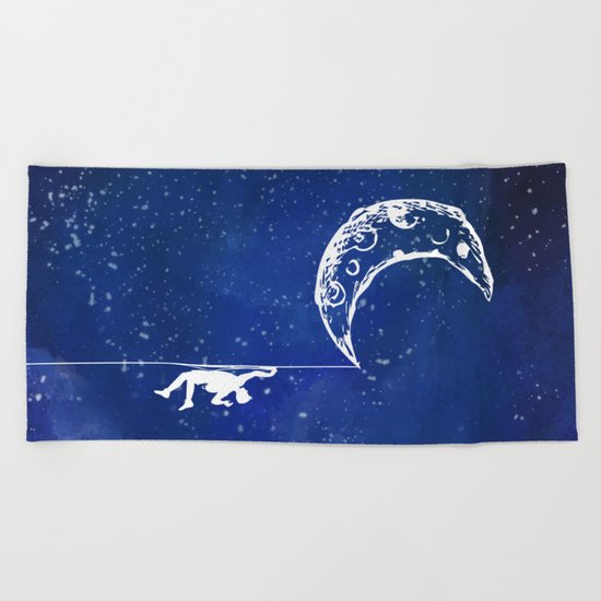 Moon Climbing Beach Towel