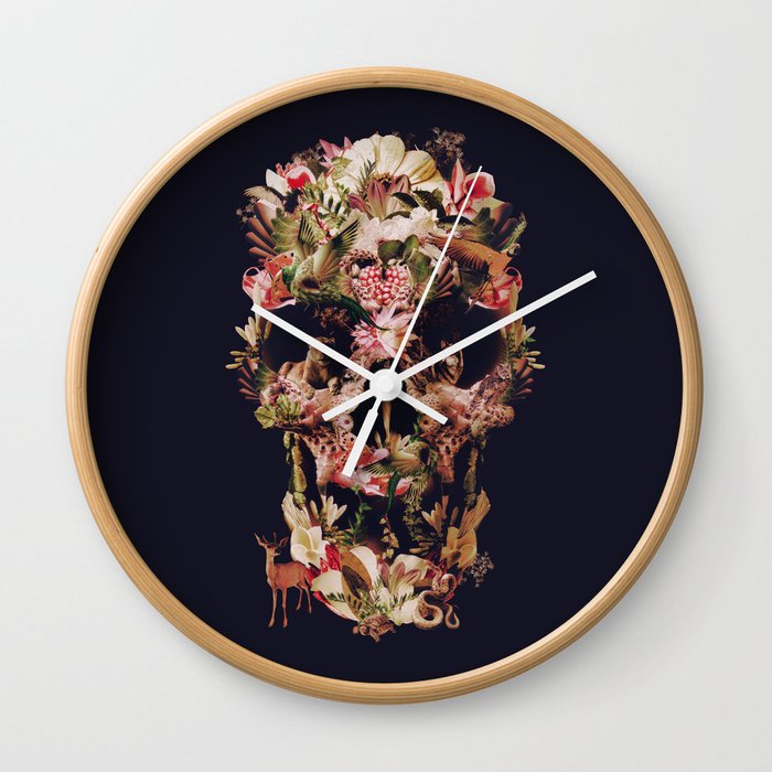 Jungle Skull Wall Clock
