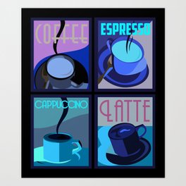 Art Deco Coffee Art Print