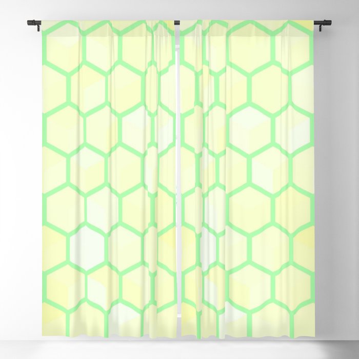 Hexagon Cube Tiles 108 Blackout Curtain