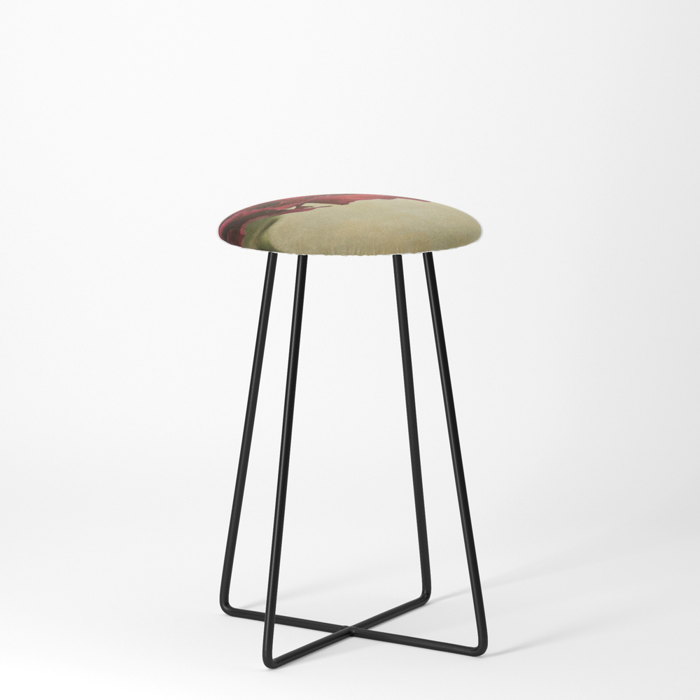Best Selling Single Dark Red Carnation Flower In Deep Blue Bottle Counter Stool By Lynrandle03 Accuweather Shop