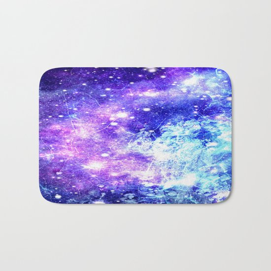 Chaotic Space : Galaxy Bright Purple & Blue Bath Mat